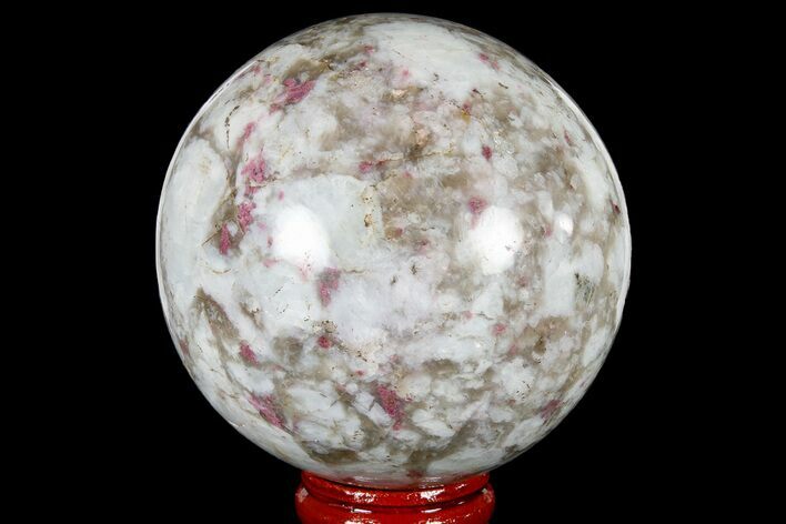 Polished Rubellite (Pink Tourmaline) In Quartz Sphere #182213